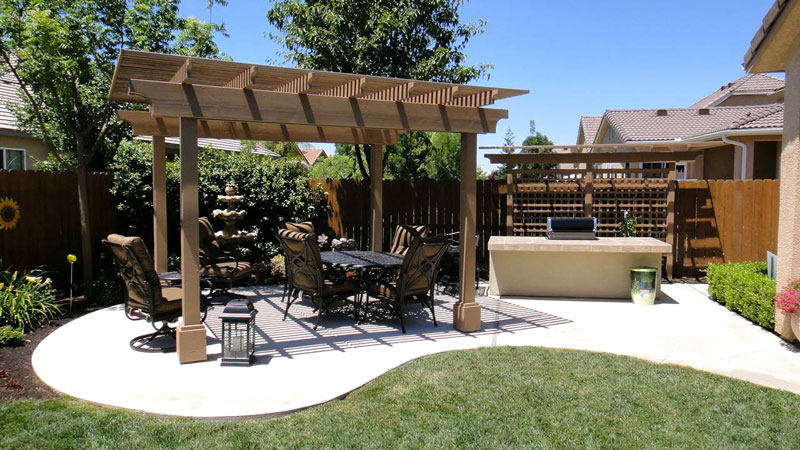 pergola-hardscaping-outdoor-kitchen Outdoor Kitchen Designs