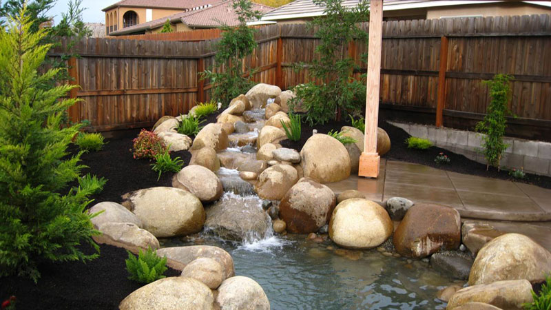 waterfall-water-feature Water Garden Design