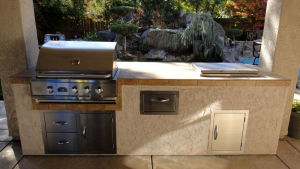 How close to the house can you build an outdoor kitchen?
