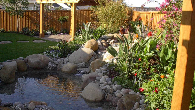 10 Things You Should Never DIY in Your Backyard - beautiful backyard with small pond